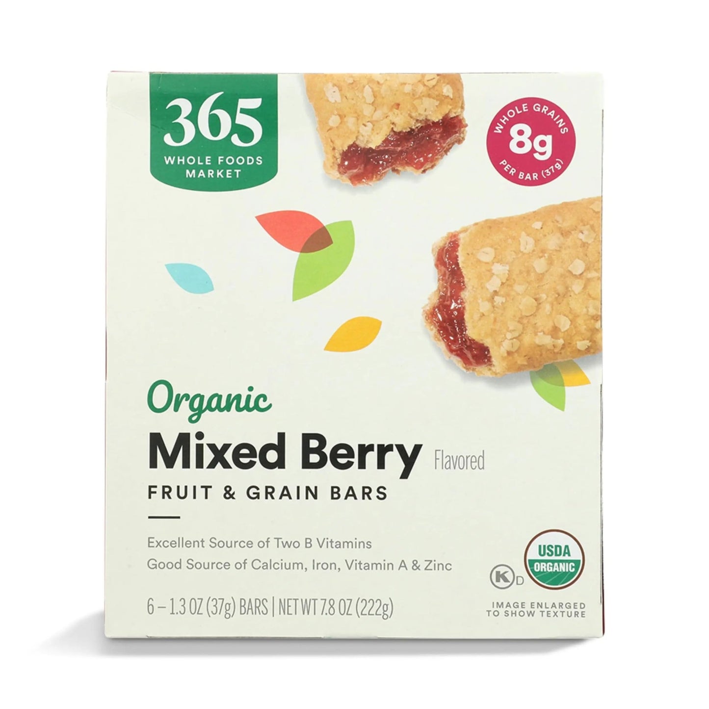 365 by Whole Foods Market, Organic cereal bar, Mixed Berry Cereal Bar 6 Count, 7.8 OZ - Fresh Hearth