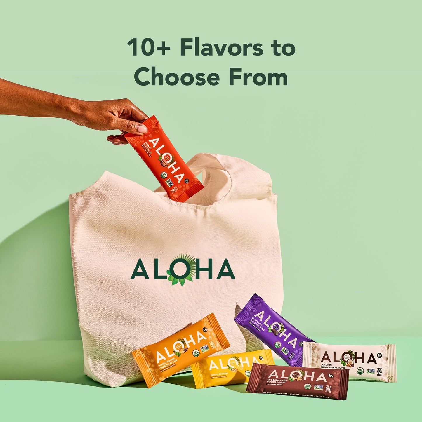 ALOHA Organic Plant Based Protein Bars - Chocolate Espresso (85mg Caffeine) - 12 Bars, Vegan, Low Sugar, Gluten - Free, Paleo, Low Carb, Non - GMO, No Stevia, No Erythritol - Fresh Hearth