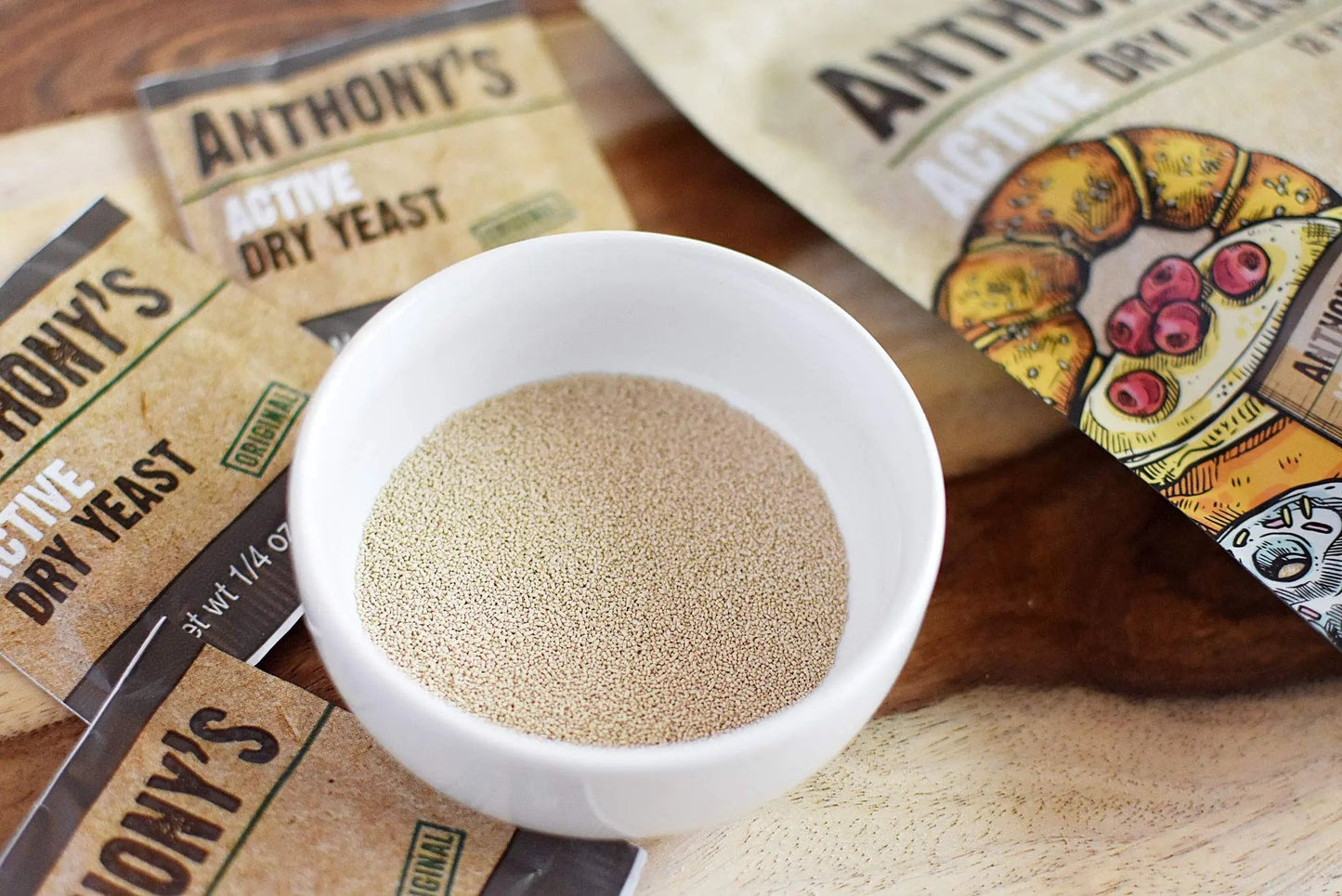 Anthony's Active Dry Yeast Packets, Contains 42 Individual Packets, Gluten Free - Fresh Hearth