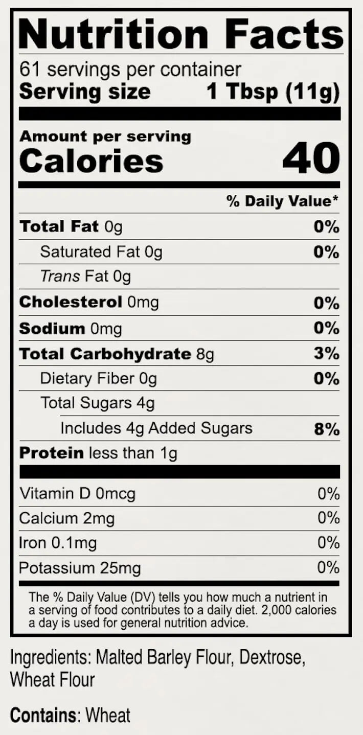 Anthony's Diastatic Dry Malt Powder, 1.5 lb, Made in the USA, Diastatic, Malted Barley Flour - Fresh Hearth
