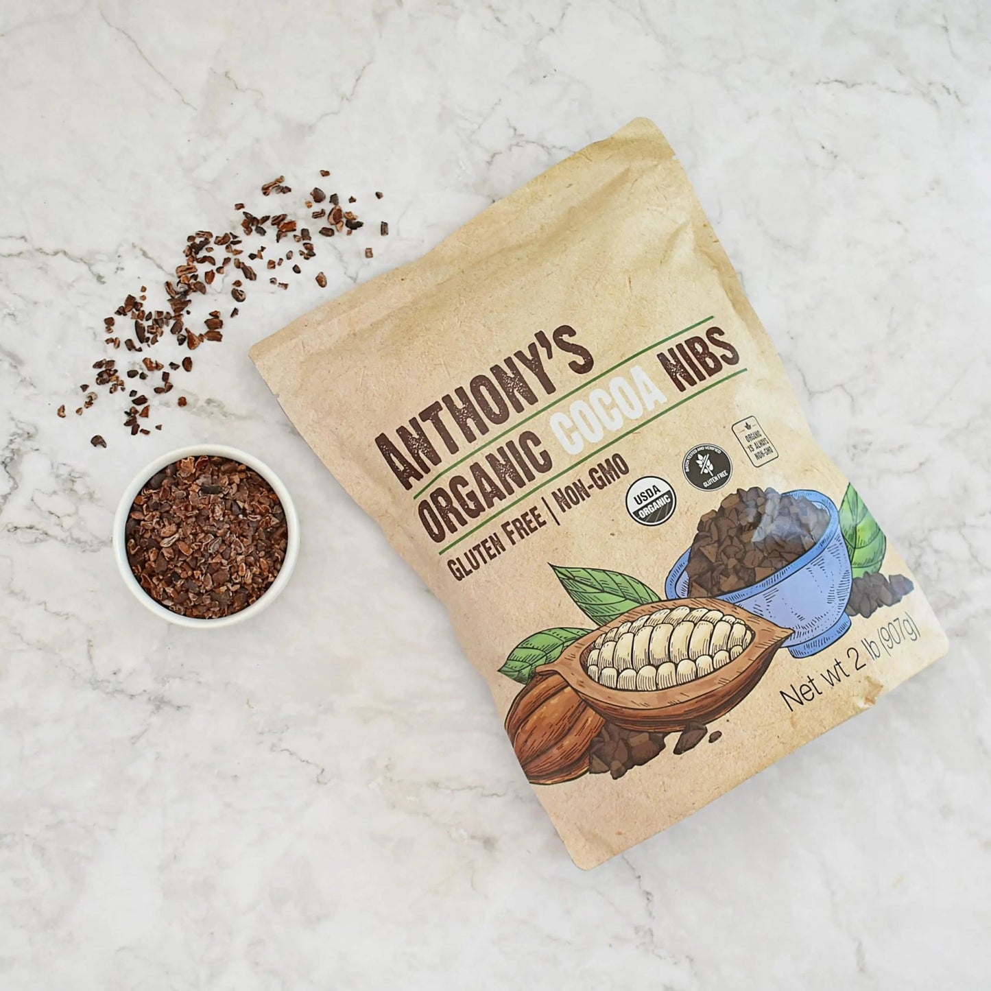Anthony's Organic Cacao Cocoa Nibs, 2 lb - Fresh Hearth
