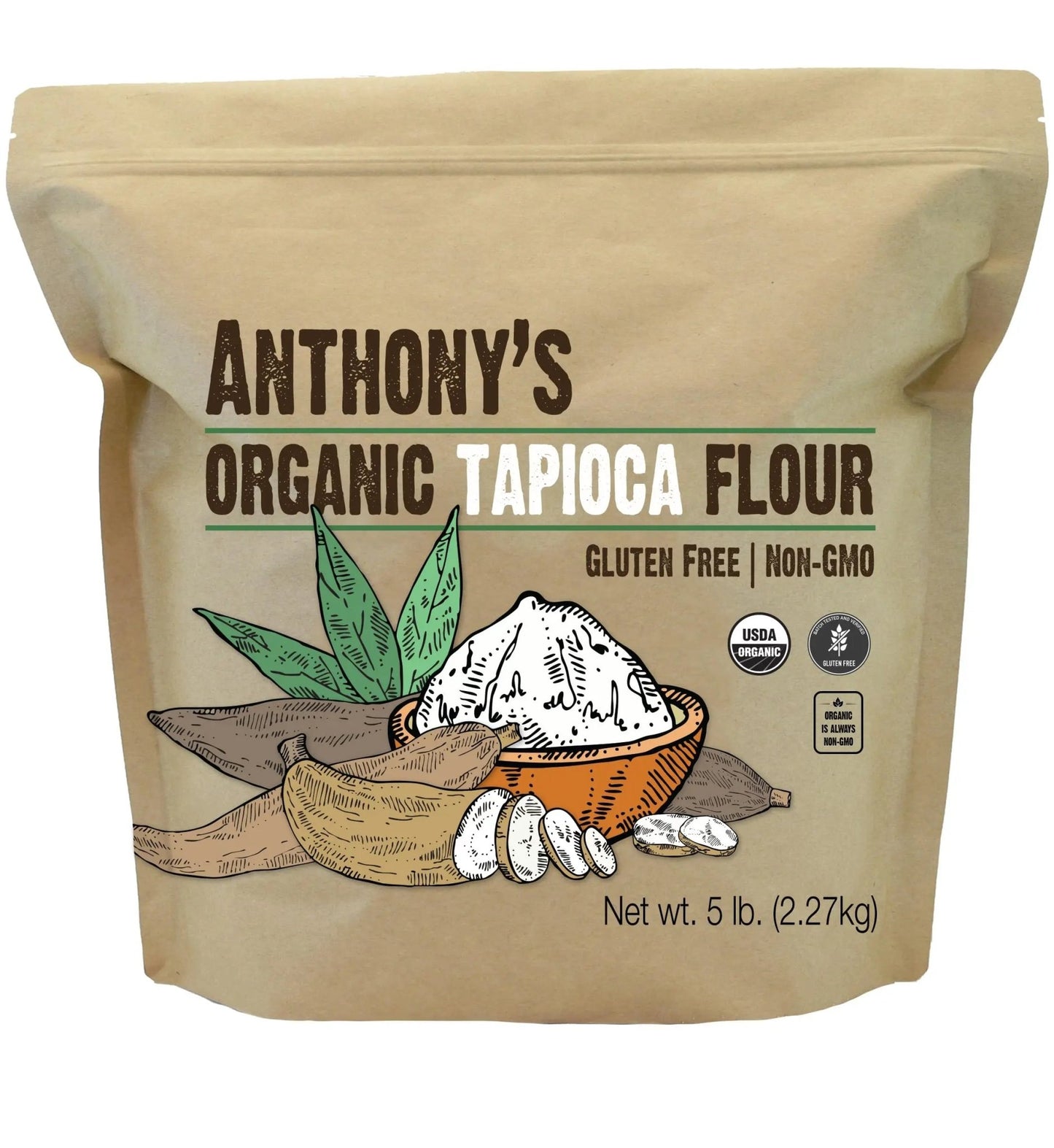 Anthony's Organic Tapioca Flour Starch, 5lbs, Gluten Free & Non GMO - Fresh Hearth