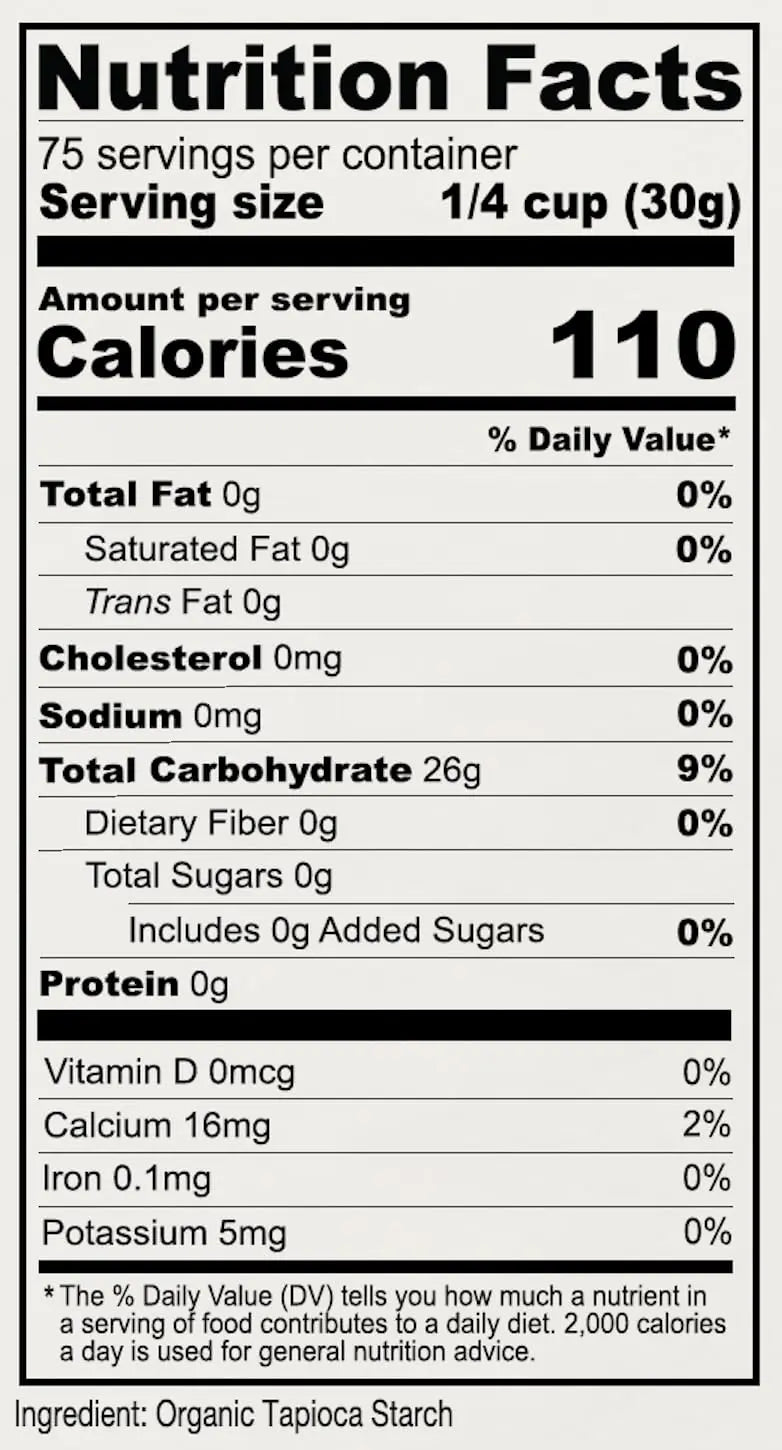 Anthony's Organic Tapioca Flour Starch, 5lbs, Gluten Free & Non GMO - Fresh Hearth
