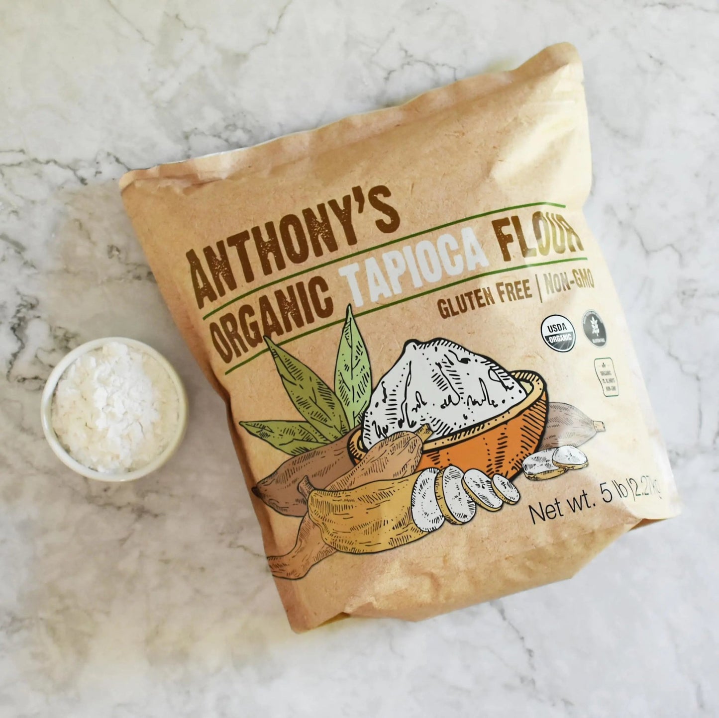 Anthony's Organic Tapioca Flour Starch, 5lbs, Gluten Free & Non GMO - Fresh Hearth
