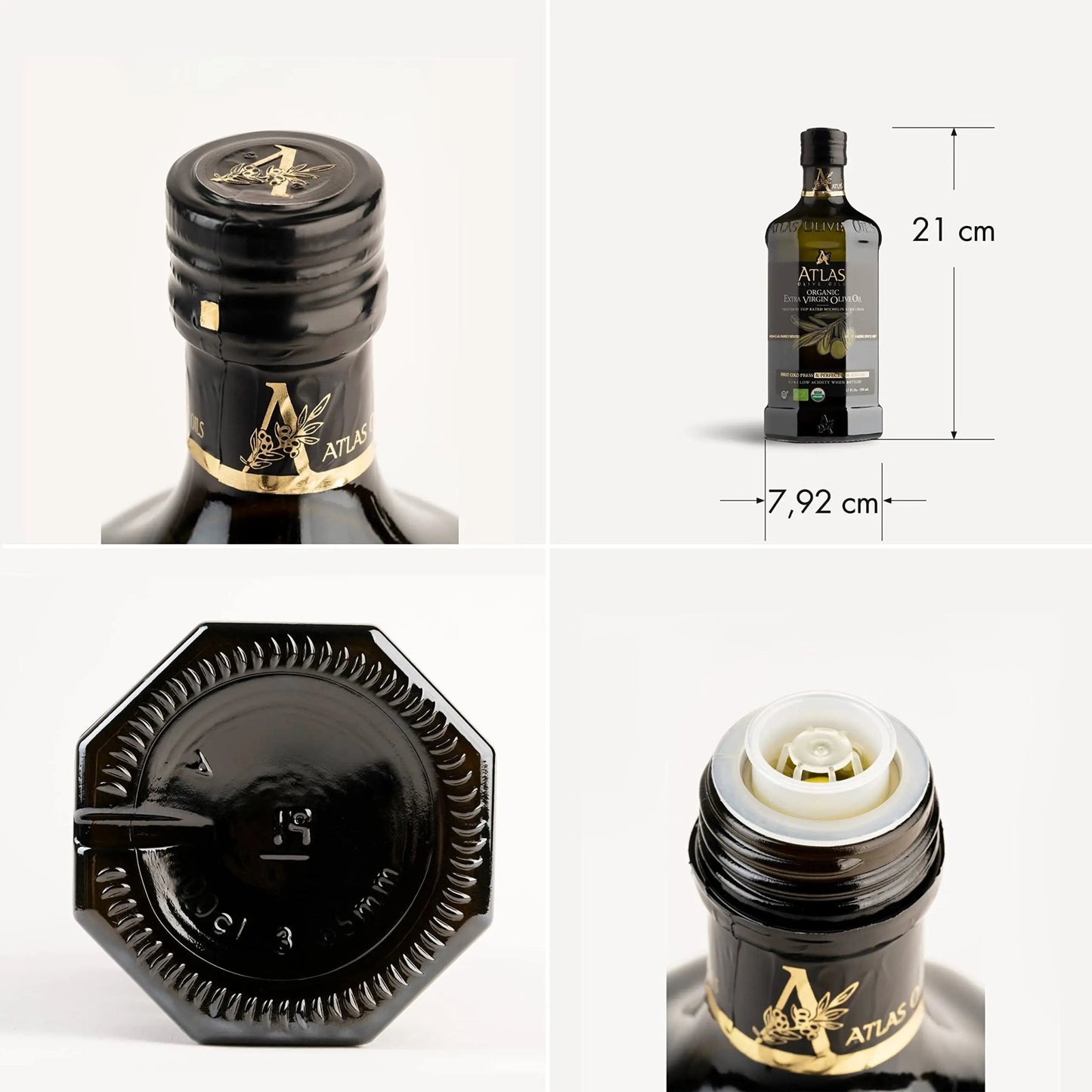 Atlas, organic Cold pressed olive oil, Pressed Moroccan Extra Virgin Olive Oil, Polyphenol Rich | EVOO From Morocco, Newly Harvested Unprocessed from One Single Family Farm | Trusted by Award - Winning Chefs | 500 mL - Fresh Hearth