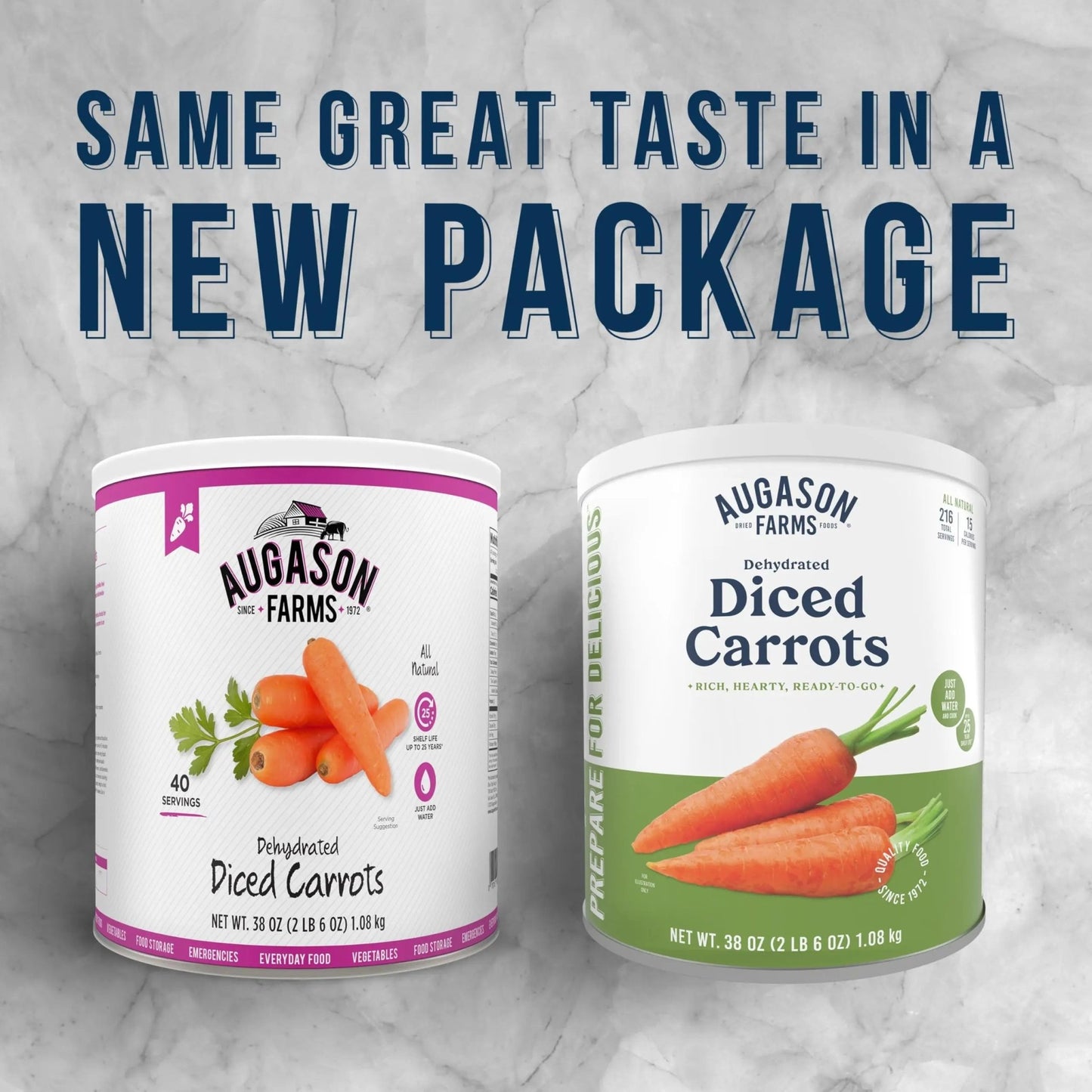 Augason Farms Dehydrated Diced Carrots Can, Emergency Food Supply, Everyday Meals, 216 Servings - Fresh Hearth