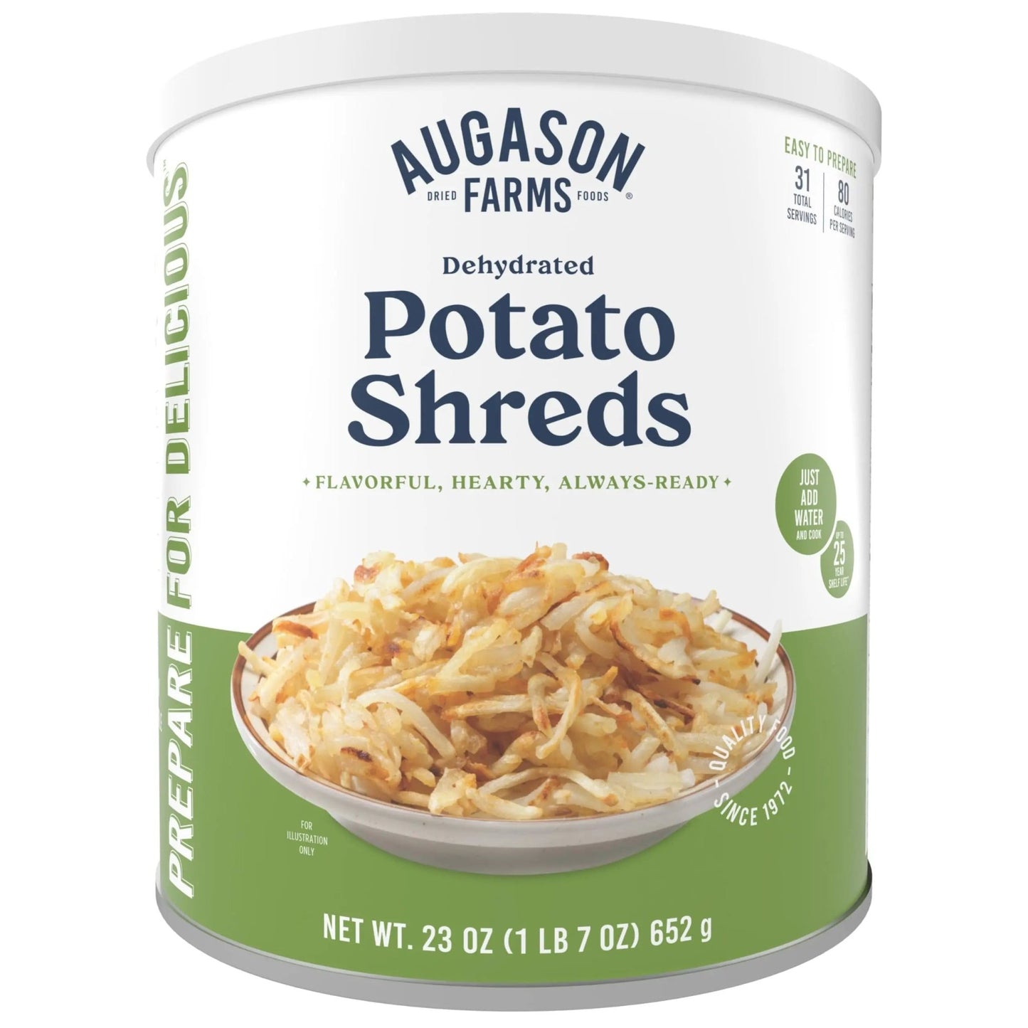 Augason Farms Dehydrated Potato Shreds Can, Emergency Food Supply, Everyday Meals, 31 Servings - Fresh Hearth