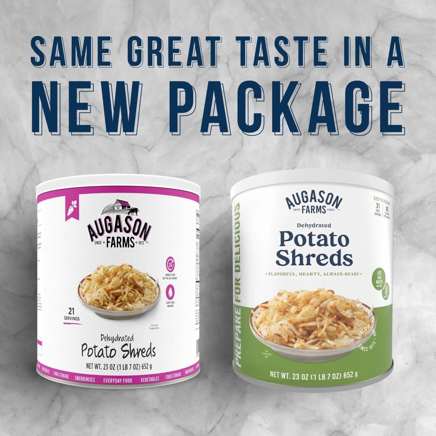 Augason Farms Dehydrated Potato Shreds Can, Emergency Food Supply, Everyday Meals, 31 Servings - Fresh Hearth