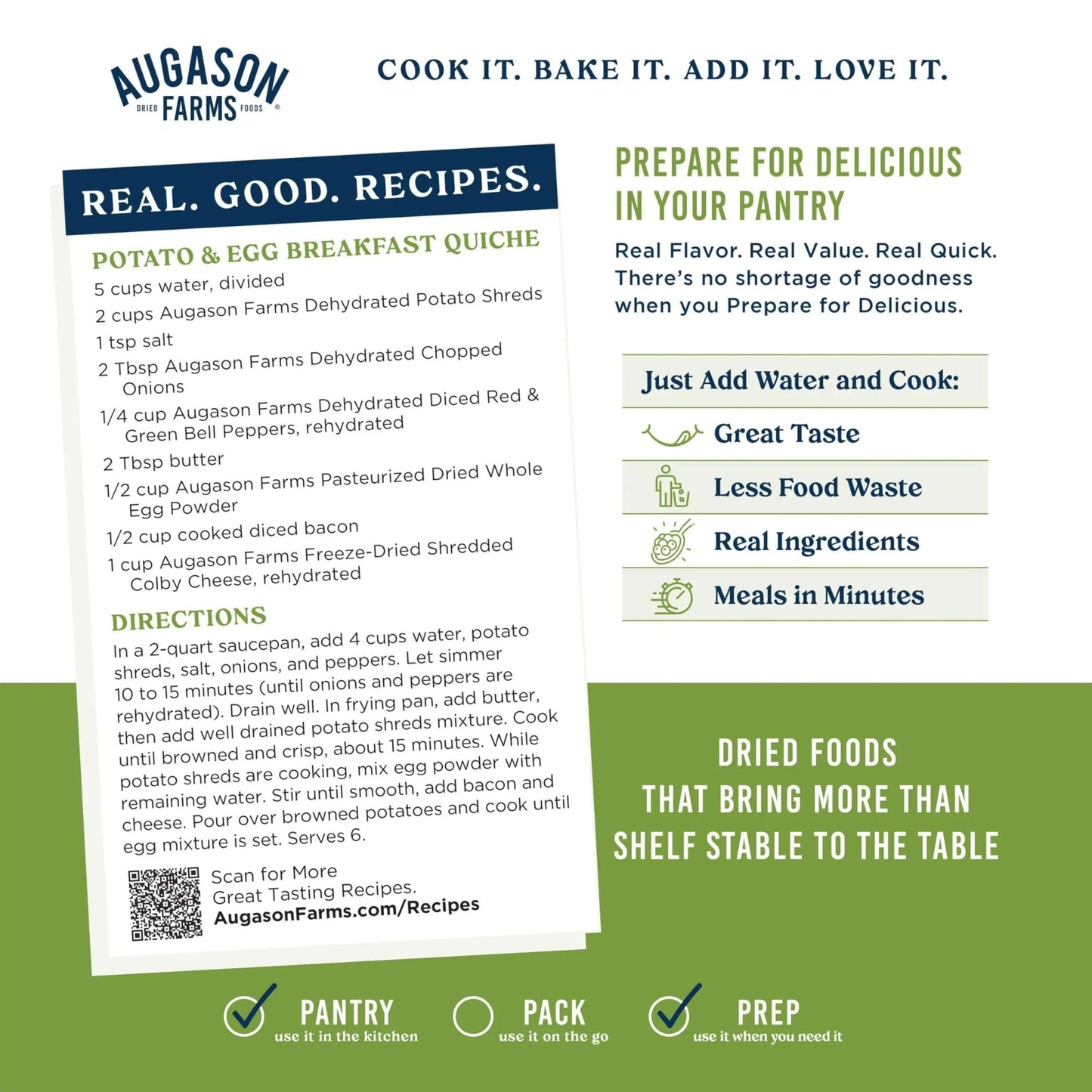 Augason Farms Dehydrated Potato Shreds Can, Emergency Food Supply, Everyday Meals, 31 Servings - Fresh Hearth
