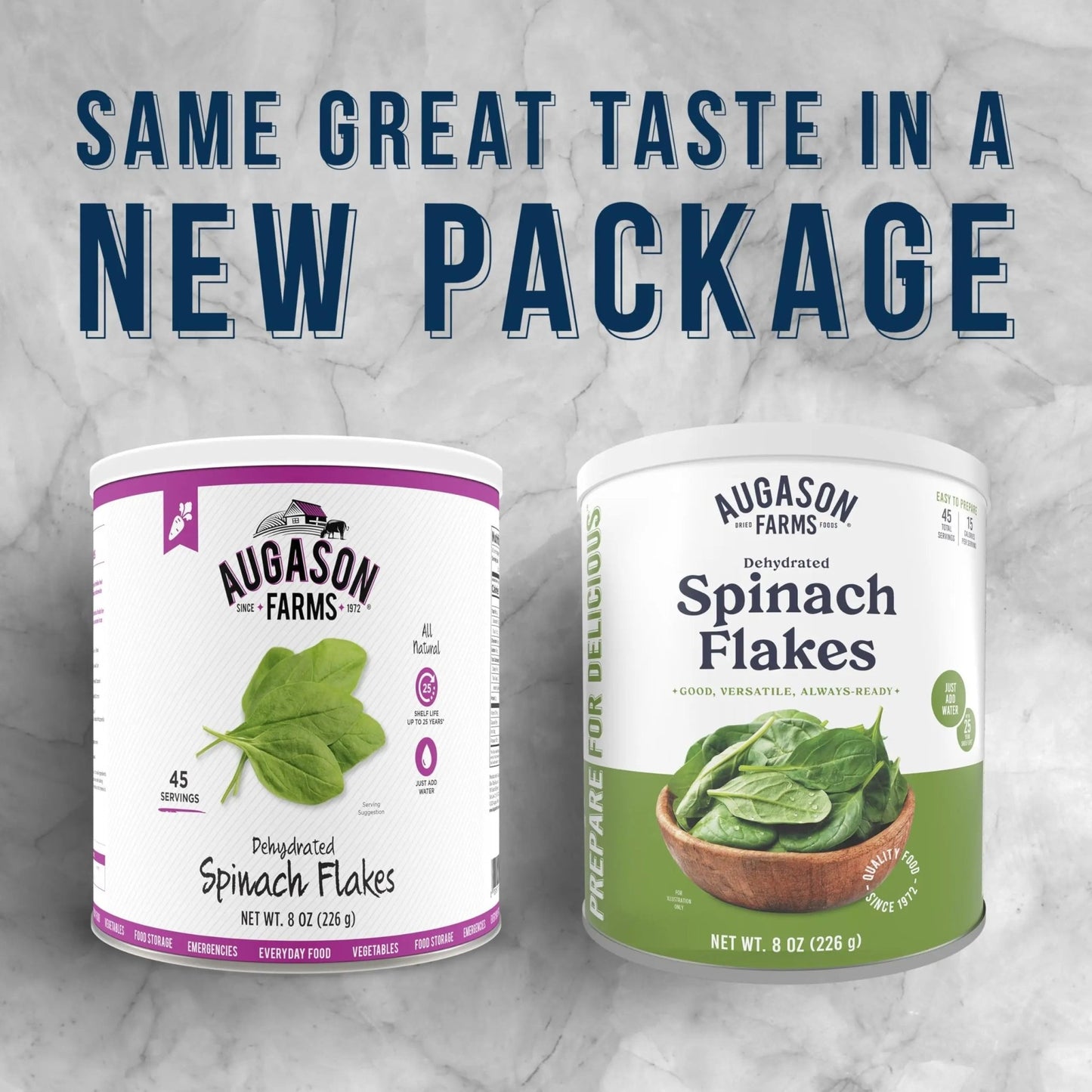 Augason Farms Dehydrated Spinach Flakes Can, Emergency Food Supply, Everyday Meals, 45 Servings - Fresh Hearth