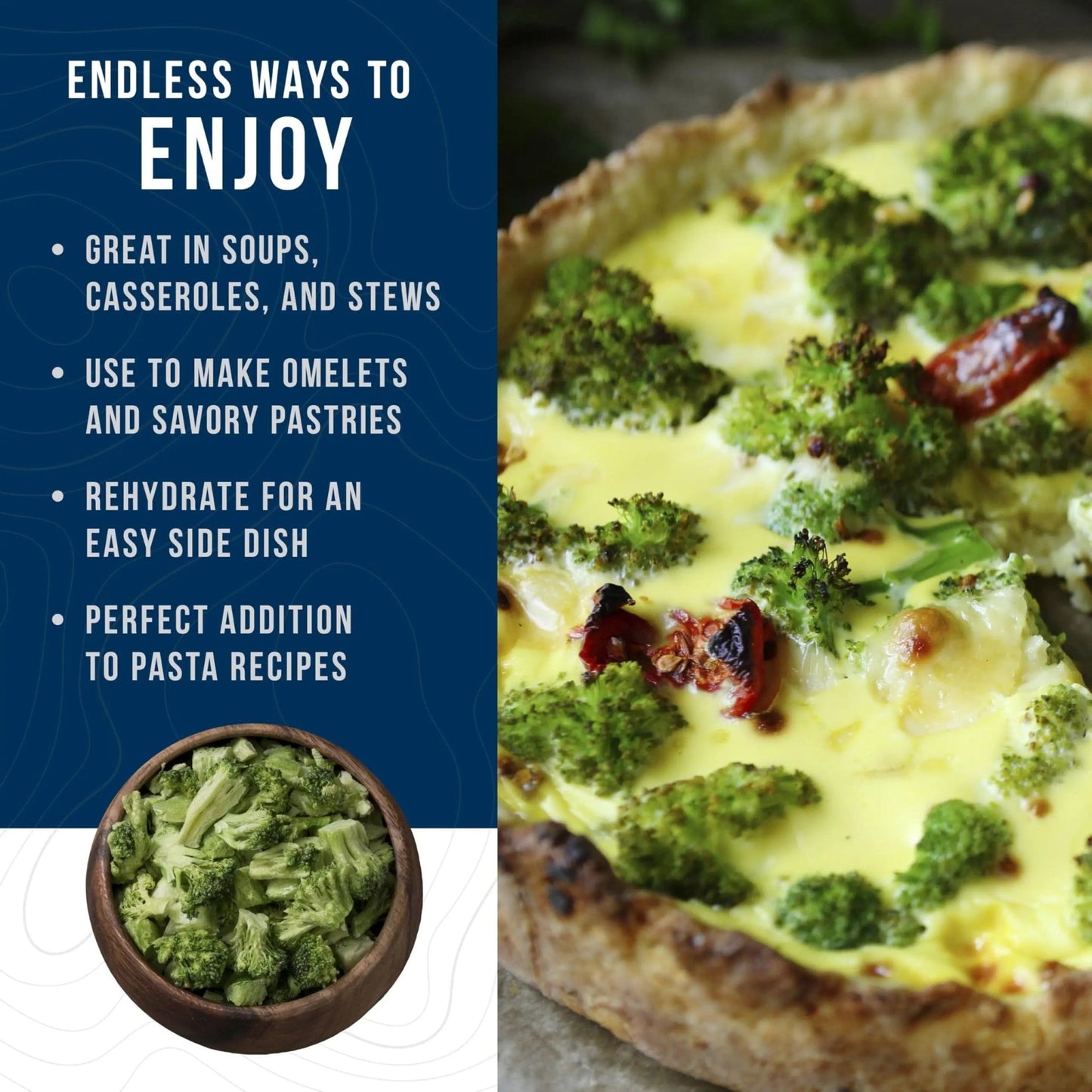 Augason Farms Freeze Dried Broccoli Florets & Stems Can, Emergency Food Supply, Everyday Meals, 34 Servings - Fresh Hearth