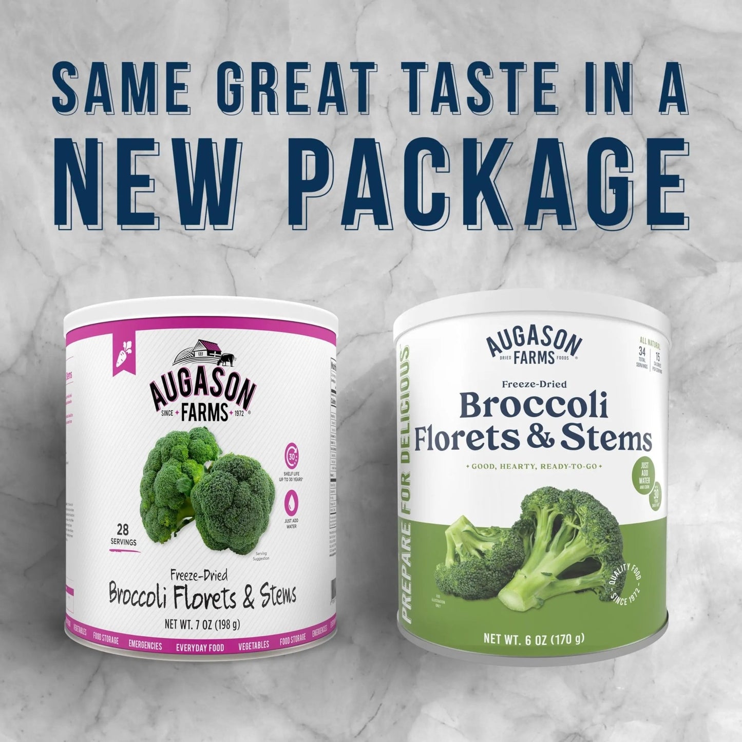 Augason Farms Freeze Dried Broccoli Florets & Stems Can, Emergency Food Supply, Everyday Meals, 34 Servings - Fresh Hearth