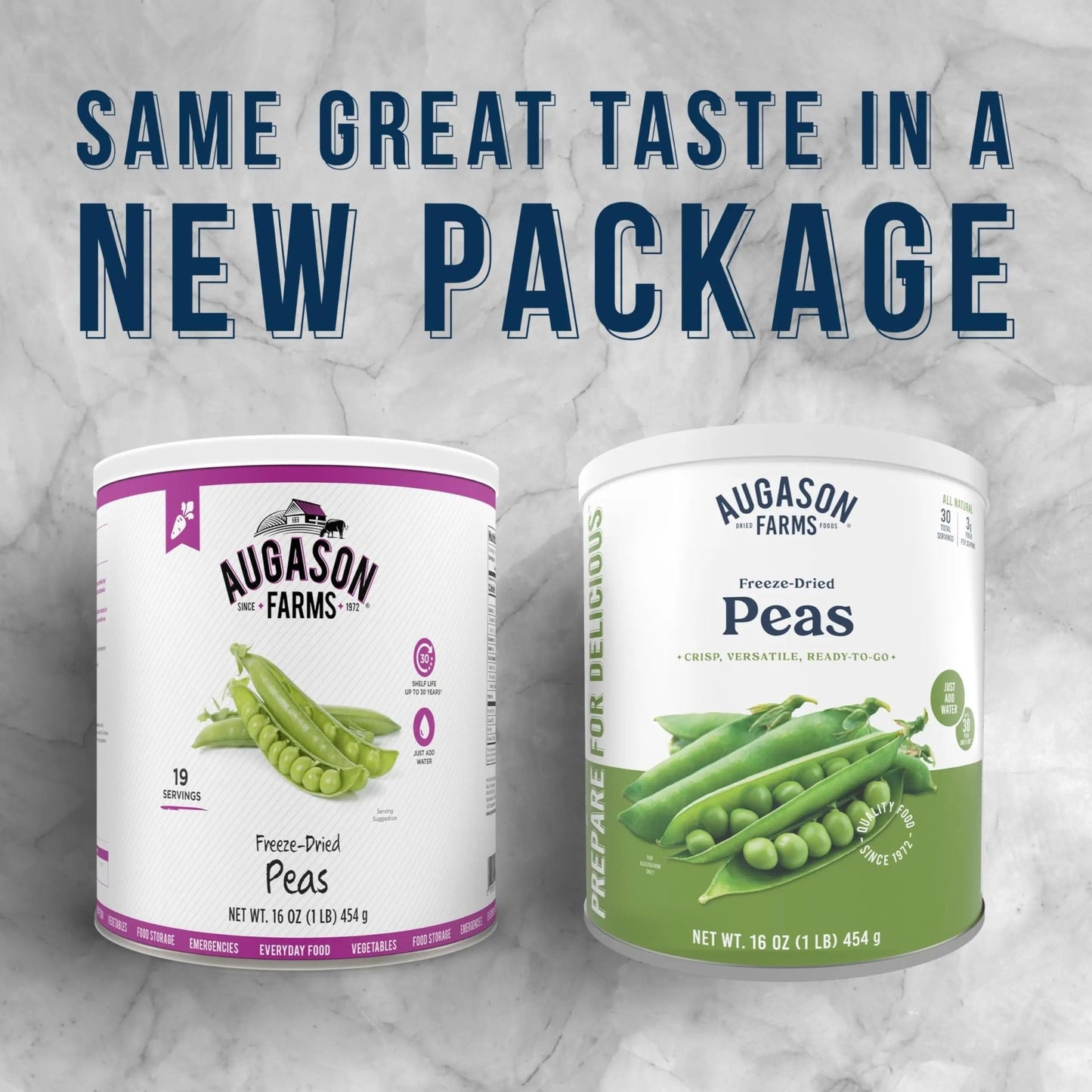 Augason Farms Freeze Dried Peas Can, Emergency Food Supply, Everyday Meals, 30 Servings - Fresh Hearth