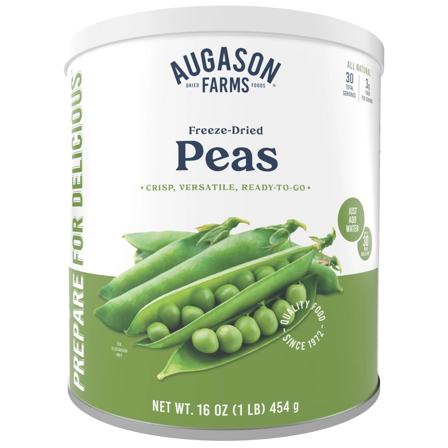 Augason Farms Freeze Dried Peas Can, Emergency Food Supply, Everyday Meals, 30 Servings - Fresh Hearth