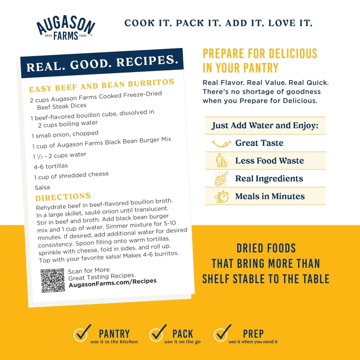 Augason Farms Freeze Dried Precooked Beef Steak Dices Can, Emergency Food Supply, Everyday Meals, 13 Servings - Fresh Hearth