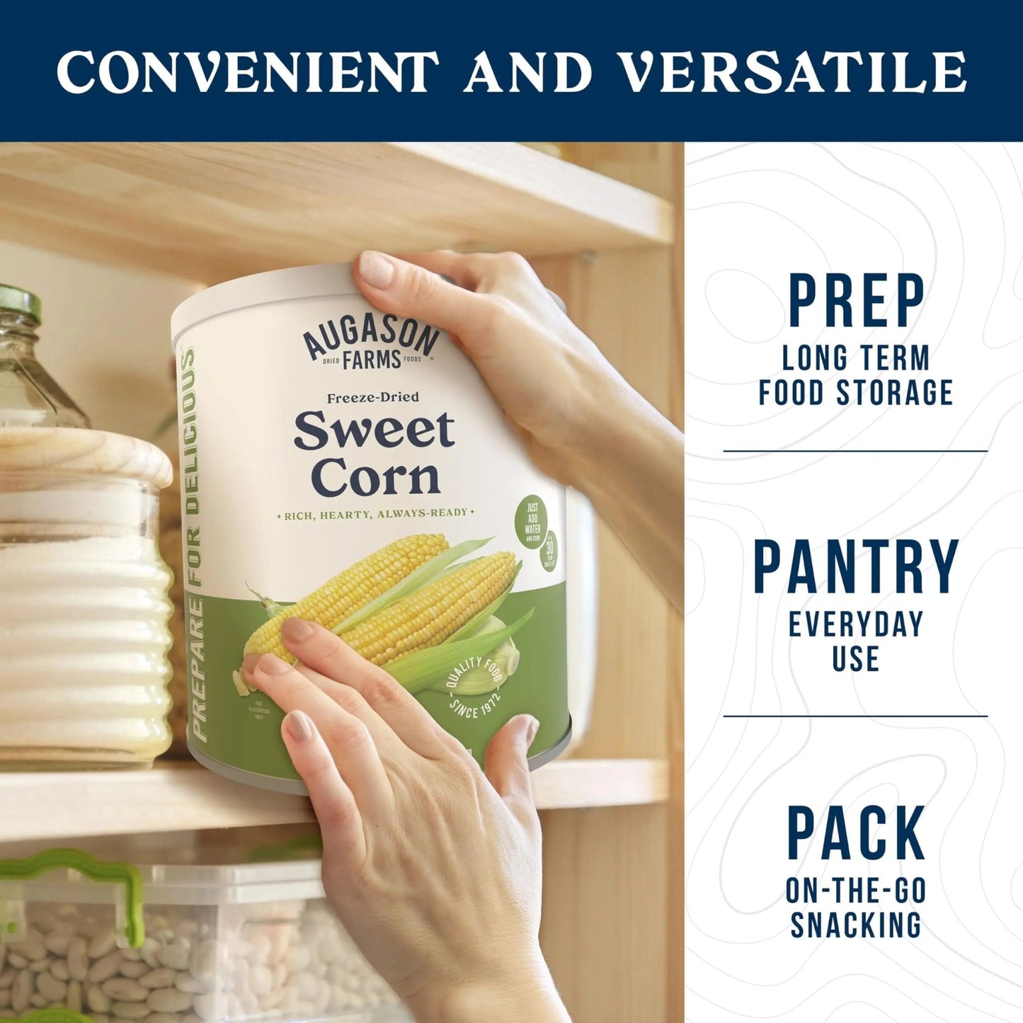 Augason Farms Freeze Dried Sweet Corn Can, Emergency Food Supply, Everyday Meals, 30 Servings - Fresh Hearth