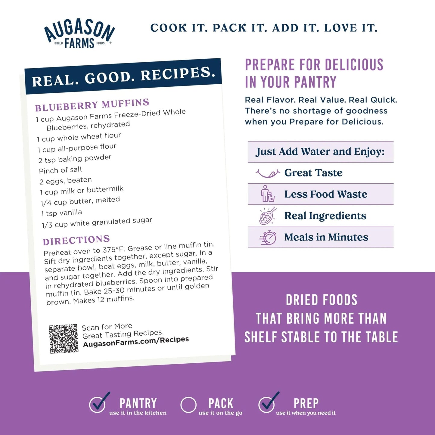 Augason Farms Freeze Dried Whole Blueberries Can, Emergency Food Supply, Everyday Meals, 26 Servings - Fresh Hearth