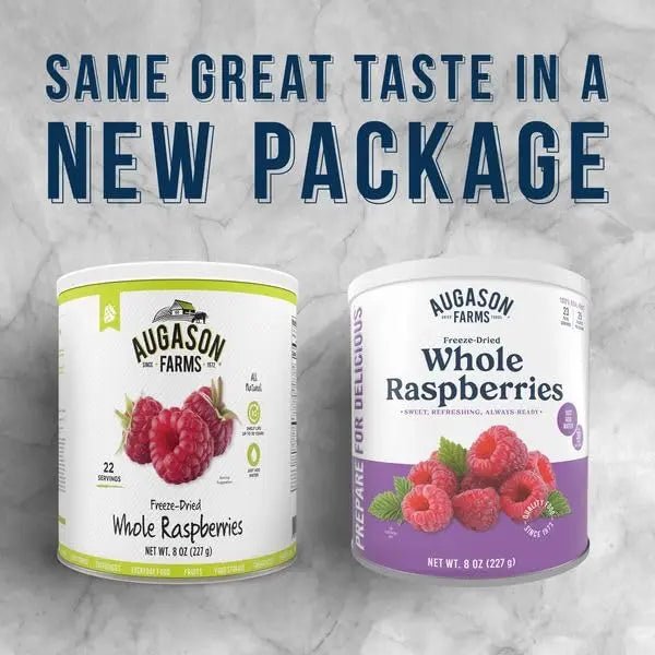 Augason Farms Freeze Dried Whole Raspberries Can, Emergency Food Supply, Everyday Meals, 23 Servings - Fresh Hearth