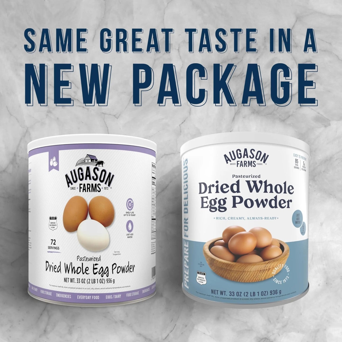 Augason Farms Pasteurized Dried Whole Egg Powder Can, Real Eggs, Emergency Food Supply, Everyday Meals, 85 Servings - Fresh Hearth