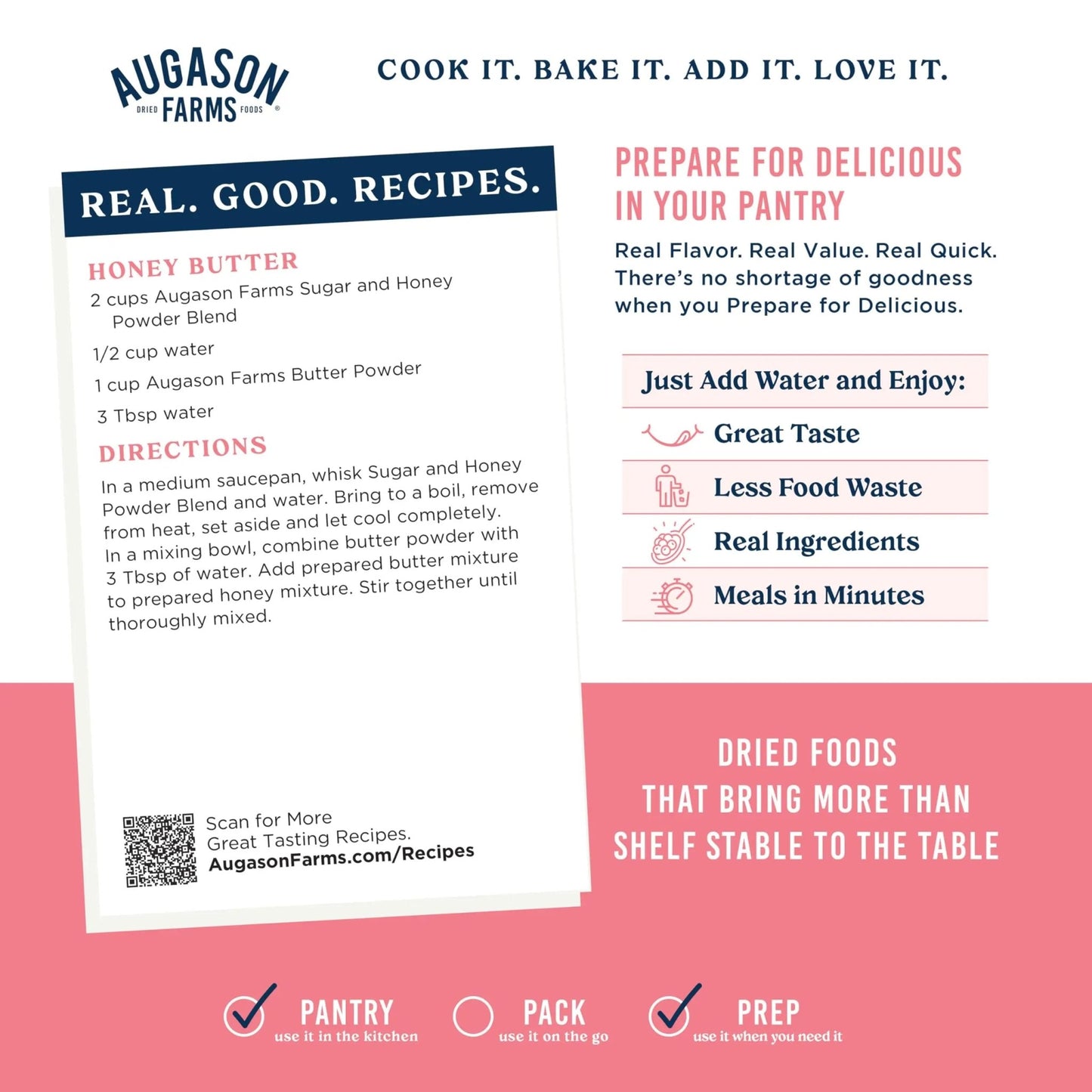 Augason Farms Sugar & Honey Powder Blend Can, Emergency Food Supply, Everyday Meals, 227 Servings - Fresh Hearth