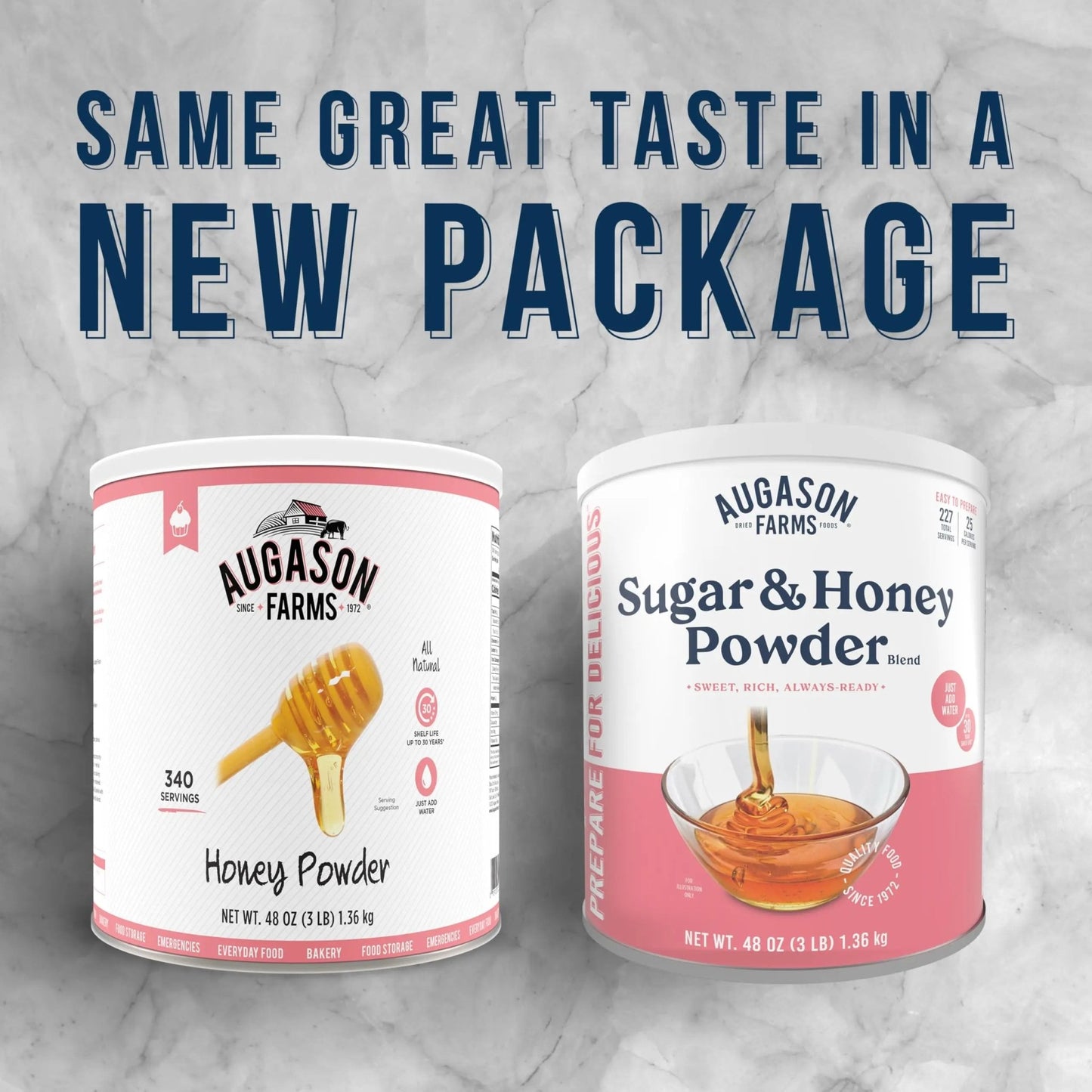 Augason Farms Sugar & Honey Powder Blend Can, Emergency Food Supply, Everyday Meals, 227 Servings - Fresh Hearth