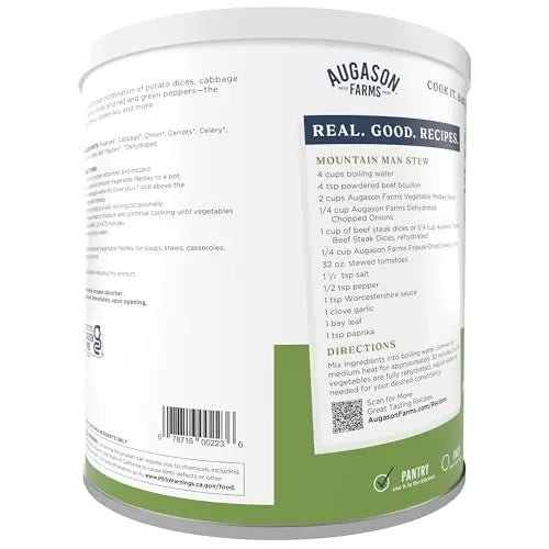 Augason Farms Vegetable Medley Blend Can, Emergency Food Supply, Everyday Meals, 131 Servings - Fresh Hearth