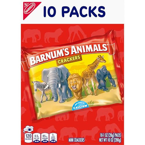 BARNUM'S Original Animal Crackers, Kids Snacks, 10 Snack Packs - Fresh Hearth