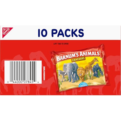 BARNUM'S Original Animal Crackers, Kids Snacks, 10 Snack Packs - Fresh Hearth