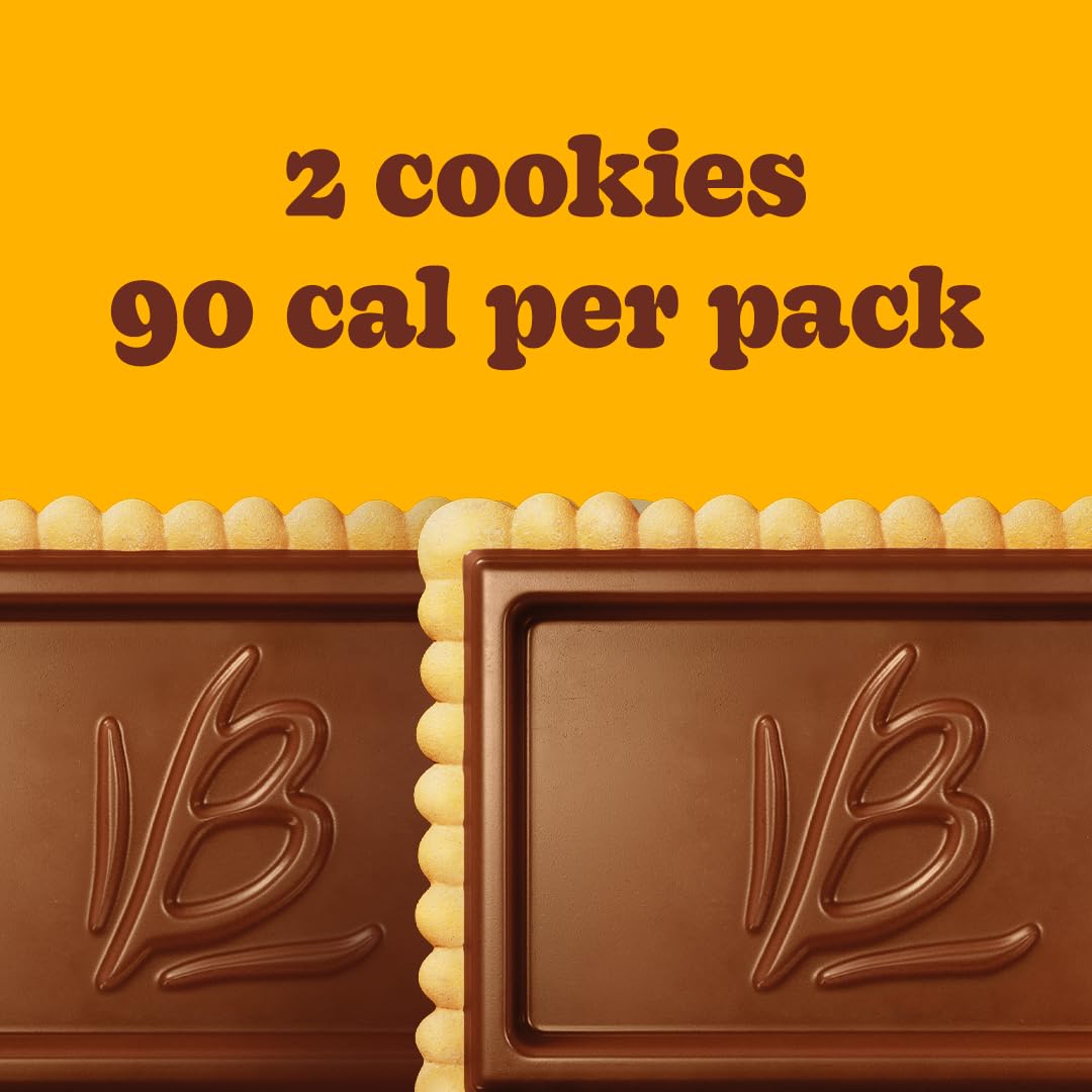 Bauducco Choco Biscuit Cookies,15.2 oz (Pack of 24) - Crispy & Delicious Chocolate Cookies, Individually Wrapped for Snacks, Dessert & Lunch Boxes - 2 Cookies per Pack - Fresh Hearth