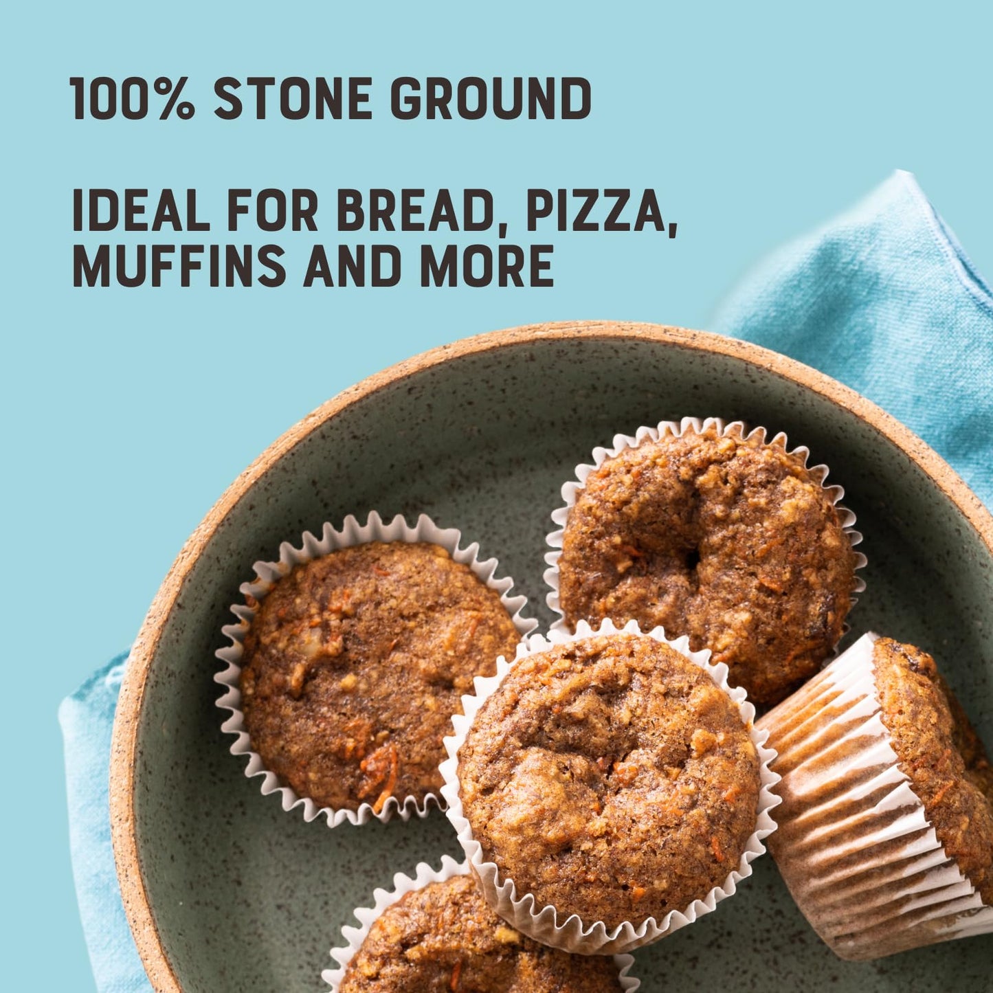 Bob's Red Mill Whole Wheat Flour, 3 Pound (Pack of 4) - Whole Grain, Non - GMO, Vegan - Fresh Hearth