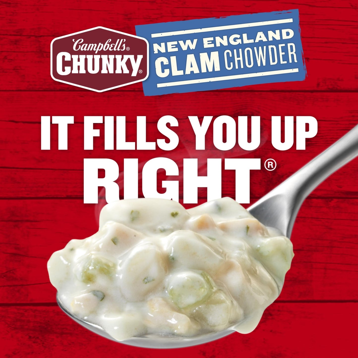 Campbell's Chunky Soup, New England Clam Chowder, 18.8 Ounce Can (Case Of 12) - Fresh Hearth