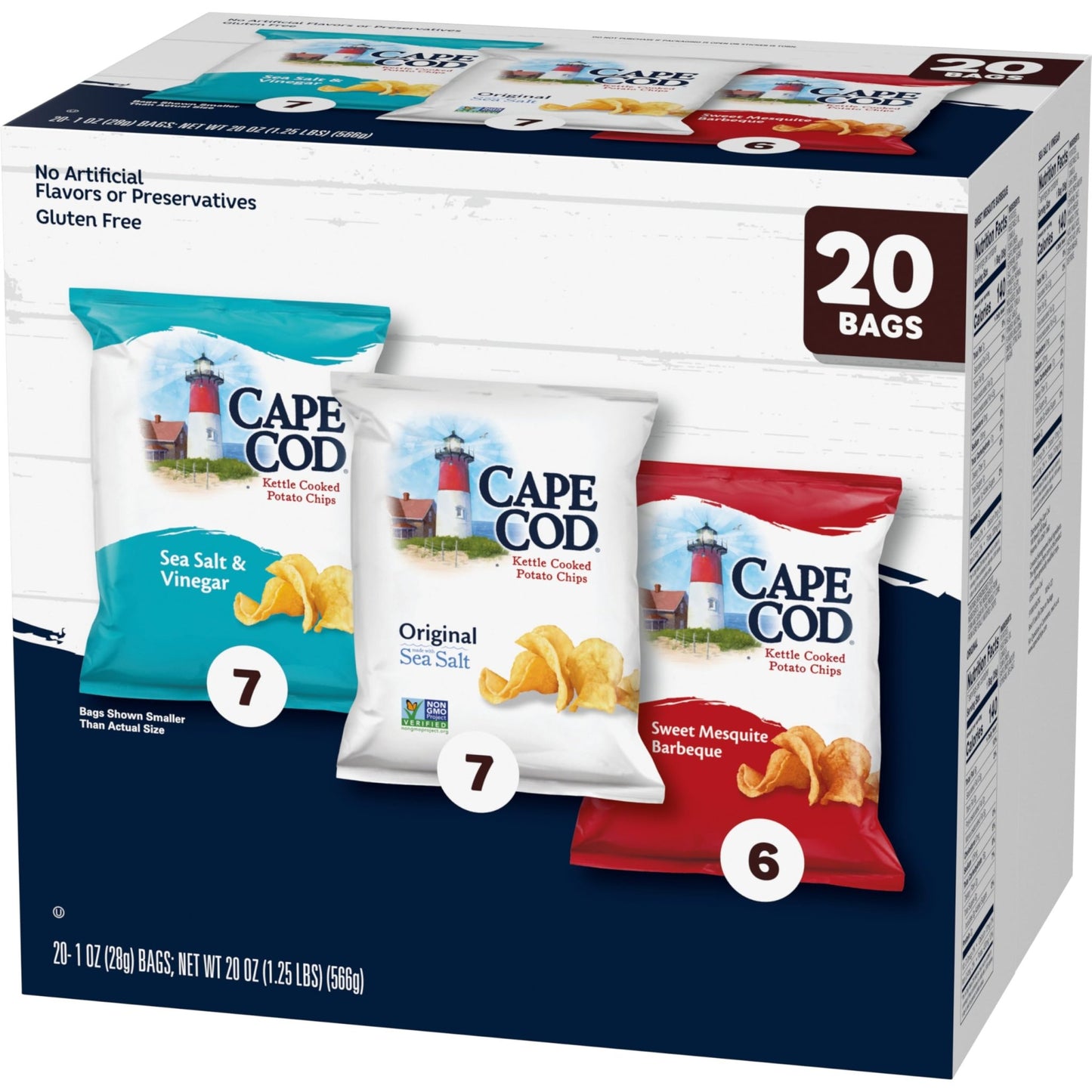 Cape Cod Variety Pack Chips, 20 Count 1 Oz - Fresh Hearth