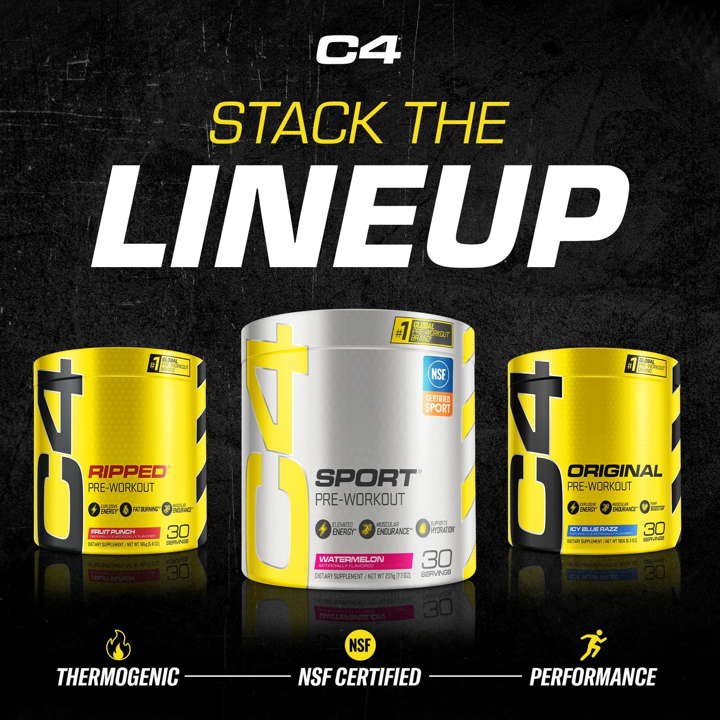 Cellucor C4 Sport Pre Workout Powder Fruit Punch - NSF Certified for Sport | 30 Servings, Packaging may vary. - Fresh Hearth