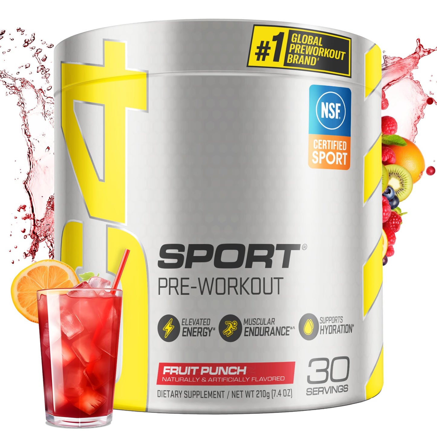 Cellucor C4 Sport Pre Workout Powder Fruit Punch - NSF Certified for Sport | 30 Servings, Packaging may vary. - Fresh Hearth
