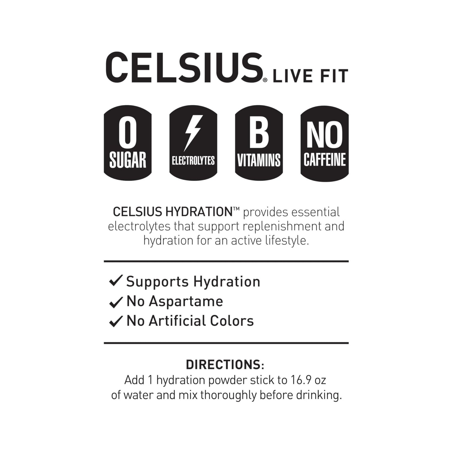 CELSIUS Hydration™ Strawberry Watermelon, Sugar Free Electrolyte Hydration Drink Mix (Pack of 14) - Fresh Hearth