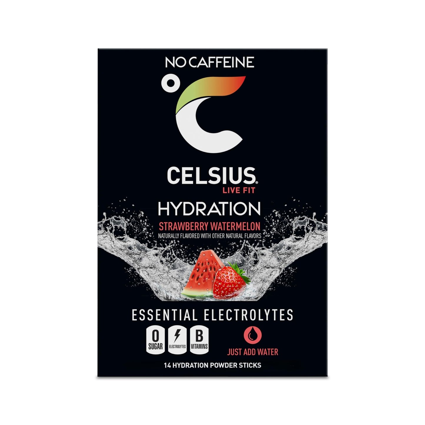 CELSIUS Hydration™ Strawberry Watermelon, Sugar Free Electrolyte Hydration Drink Mix (Pack of 14) - Fresh Hearth