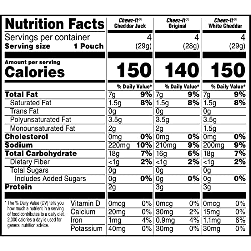 Cheez - It Cheese Crackers, Baked Snack Crackers, Lunch Snacks, Variety Pack, 12.1oz Box (12 Packs) - Fresh Hearth