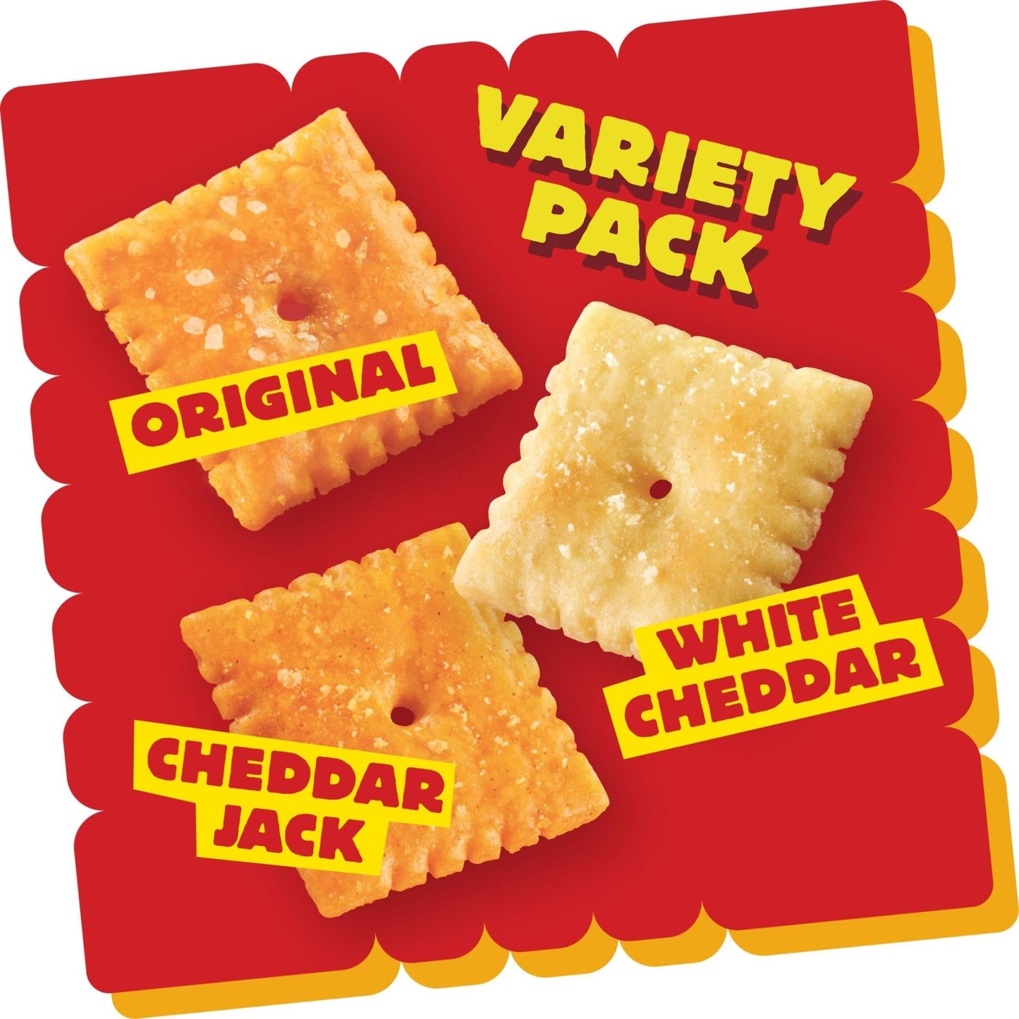 Cheez - It Cheese Crackers, Baked Snack Crackers, Lunch Snacks, Variety Pack, 12.1oz Box (12 Packs) - Fresh Hearth