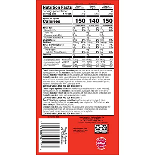 Cheez - It Cheese Crackers, Baked Snack Crackers, Lunch Snacks, Variety Pack, 12.1oz Box (12 Packs) - Fresh Hearth