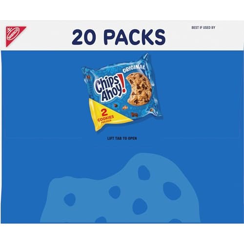 CHIPS AHOY! Original Chocolate Chip Cookies, 20 Snack Packs (2 Cookies Per Pack) - Fresh Hearth