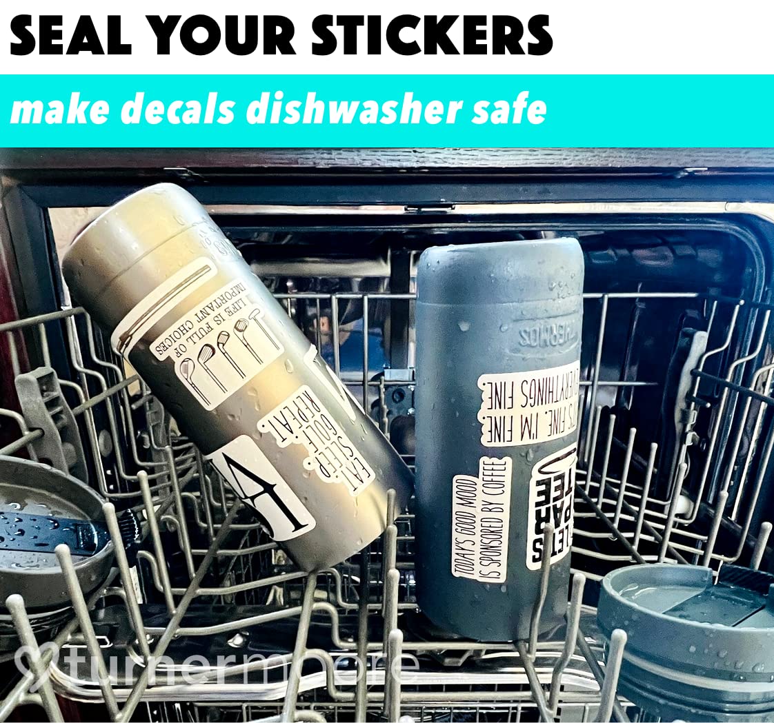 Clear Vinyl Laminate for Stickers, 12" x 15FT Laminate Roll Self - Adhesive for Decals, Stencils, Waterproof, Permanent Clear Adhesive Vinyl Laminate, Glossy Sticker Laminate by Turner Moore Edition - Fresh Hearth