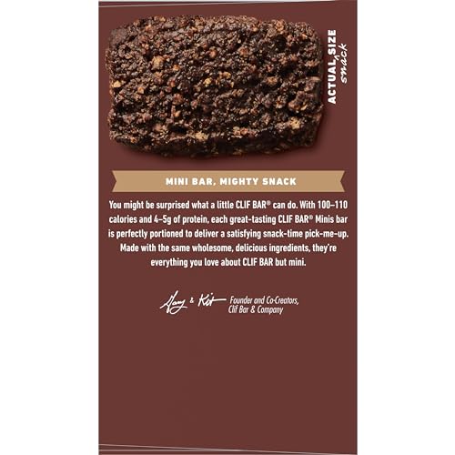 CLIF BAR Minis - Chocolate Brownie Flavor - Made with Organic Oats - 4g Protein - Non - GMO - Plant Based - Snack - Size Energy Bars - 0.99 oz. (20 Pack) - Fresh Hearth
