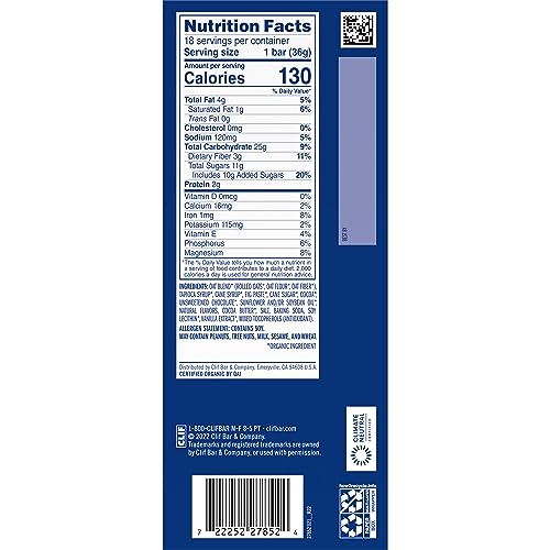 CLIF Kid Zbar - Chocolate Brownie - Soft Baked Whole Grain Snack Bars - USDA Organic - Non - GMO - Plant - Based - 1.27 oz. (18 Pack) - Fresh Hearth
