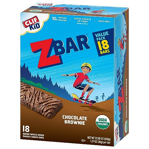 CLIF Kid Zbar - Chocolate Brownie - Soft Baked Whole Grain Snack Bars - USDA Organic - Non - GMO - Plant - Based - 1.27 oz. (18 Pack) - Fresh Hearth