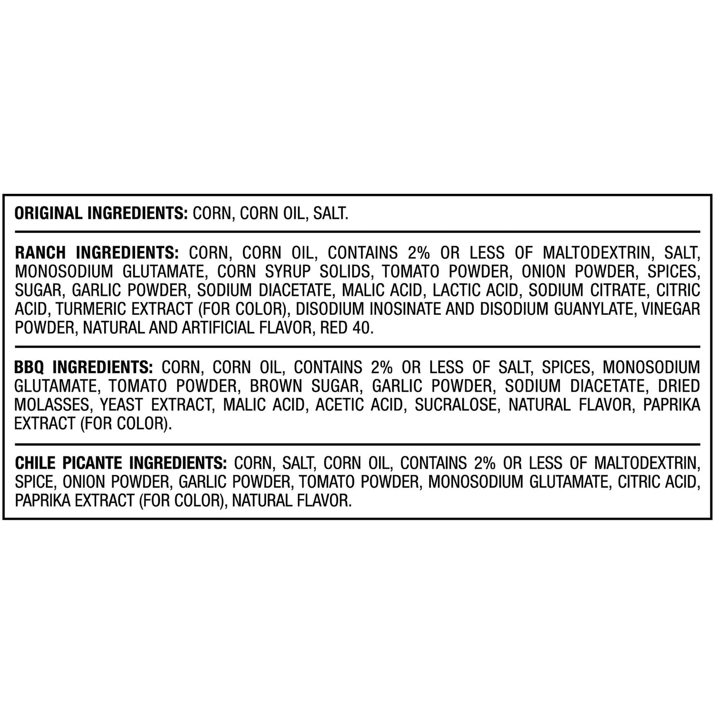 CORN NUTS Variety Pack, Crunchy Corn Kernels, Snack Box, Individual Packs, Snacks For Adults, Original, Ranch, BBQ, Chile Picante con Limon, 1oz. (Pack of 12) - Fresh Hearth