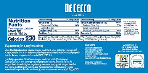 De Cecco Pasta, Lasagne, 16 Oz - Fresh Hearth