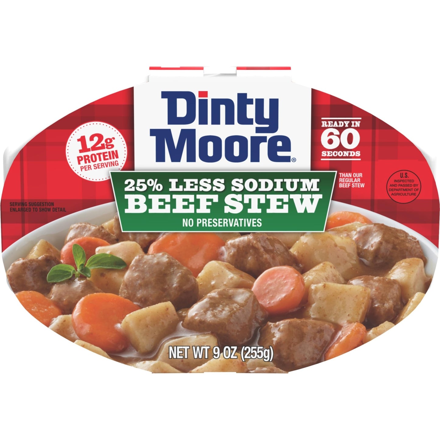 Dinty Moore Beef Stew Less Sodium Microwave Tray 9oz, 6 Pack - Fresh Hearth