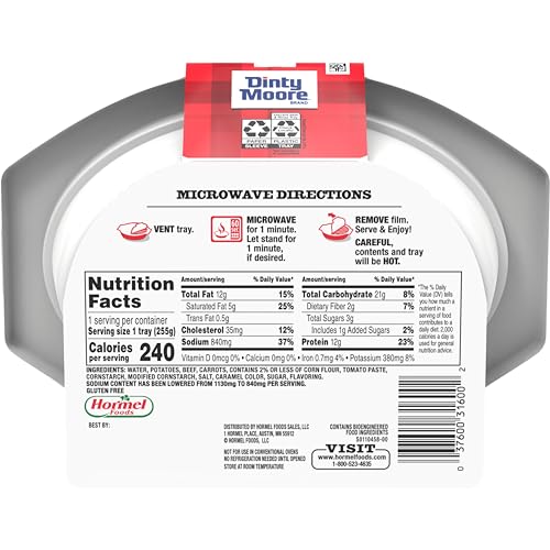 Dinty Moore Beef Stew Less Sodium Microwave Tray 9oz, 6 Pack - Fresh Hearth