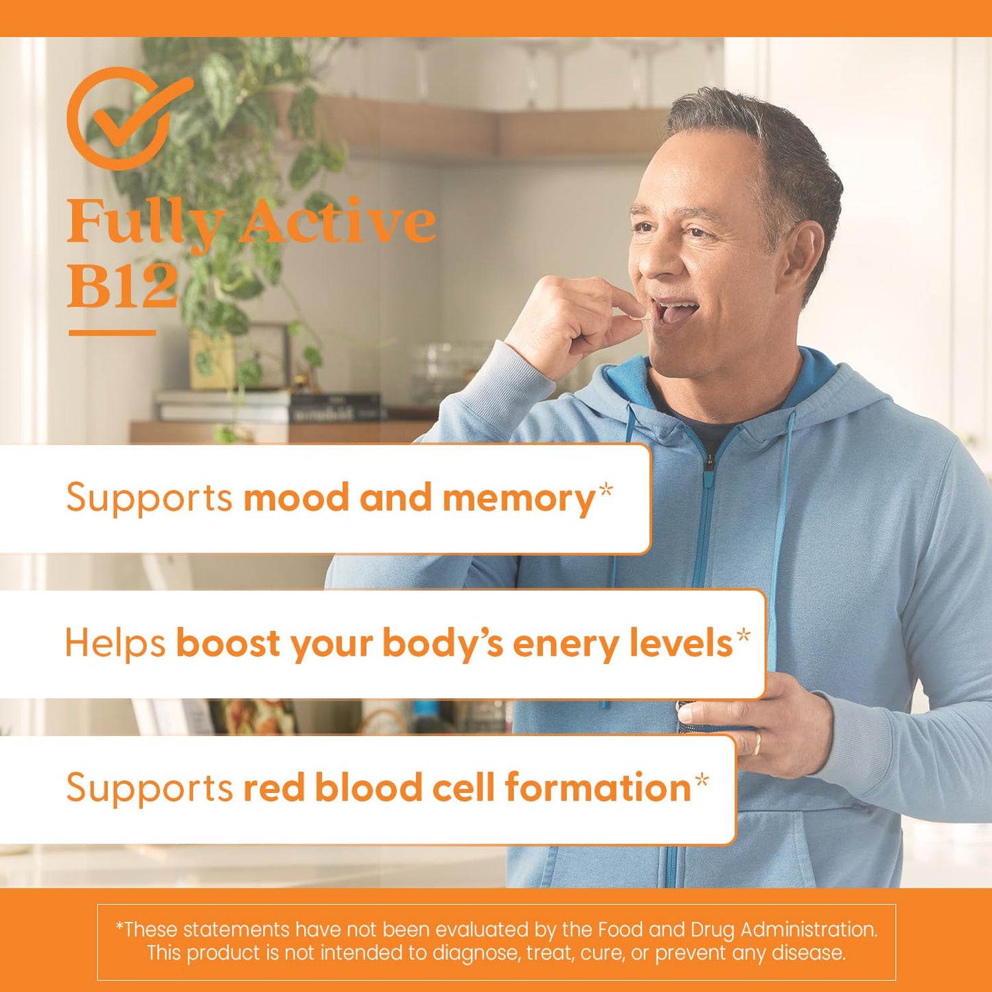 Doctor's Best Chewable Fully Active Methyl B12, Methylcobalamin, Energy, Memory, & Mood Support, Non - GMO, Gluten Free, Soy Free, Vegan 60 Tablets - Fresh Hearth