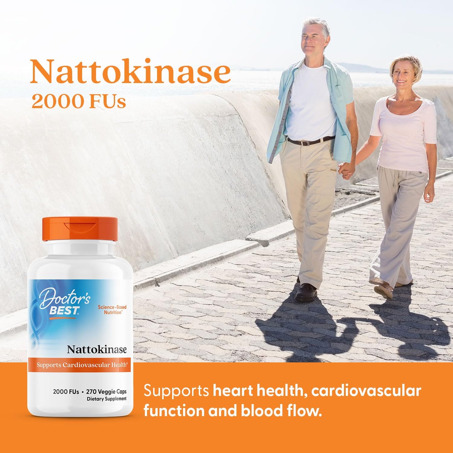 Doctor's Best Nattokinase, Non - GMO, Vegan, Gluten Free, 270 Veggie Caps - Fresh Hearth